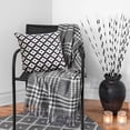 thumbnail image 2 of LR Home Ox Bay Machine-Made Black/White Diamond Cotton Blend Pillow Cover, 2 of 9