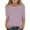 03-Pink, variant on DJskiyers Girls Tops 3/4 Length Sleeve Shirts Striped Casual T-Shirts Crew Neck Loose Fit T Shirts Color Block Dressy Blouses Comfy Basic Tee Shirt