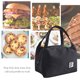 thumbnail image 4 of Bolsa de almuerzo con parche impermeable, bolsa de mano con aislamiento térmico Bento (negro) Tmvgtek Libre de BPA, 4 of 4
