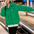 thumbnail image 4 of Black and Friday Clothing Sales Idoravan Women's Quilted Puffer Coat,Women's Fall and Winter Long Sleeved Warm Cotton Jacket Bread Green M, 4 of 7