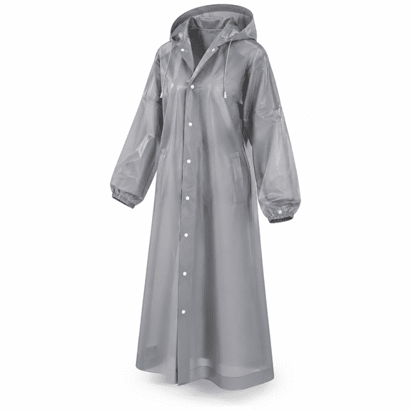 FLORNIX Extra Long Rain Ponchos for Adults Rain Coats Waterproof Unisexrain Jacket with Drawstring Hood Rain Ponchos