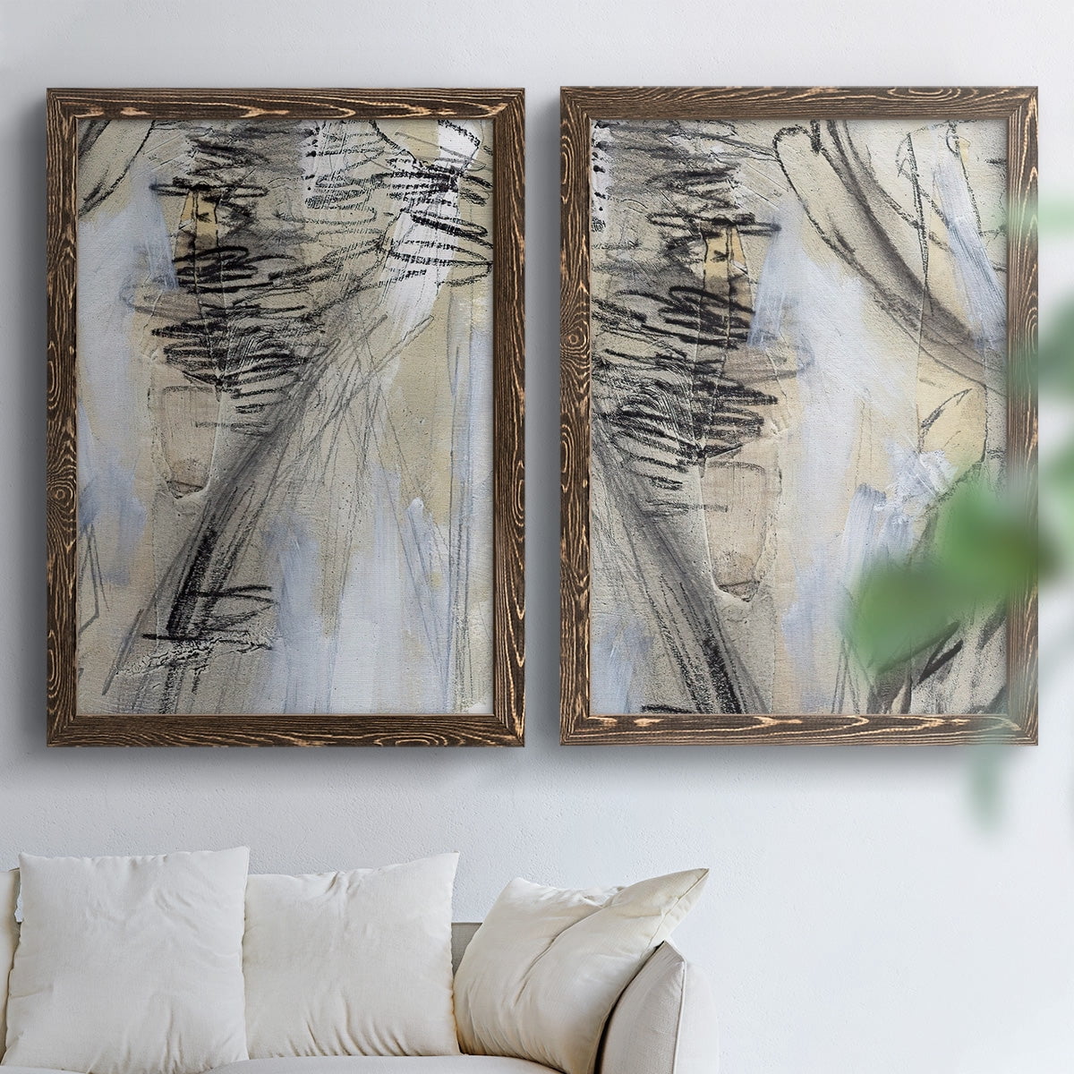 Masked Notes V - Premium Framed Canvas 2 Piece Set - Ready to Hang