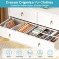 thumbnail image 4 of organizadores de cajones para ropa, cajones organizadores de almacenamiento de tela, plegables para clóset, divisores de cajones (12pcs Gris), 4 of 4