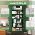 thumbnail image 4 of 74.8"H Metal Stoarge Cainbet with 2 Doors and 5 Adjuctable Shelves for Kitchen Pantry Home Office, 4 of 6