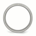thumbnail image 2 of Titanium Ridged Edge 6mm Polished Band Ring 11.5 Size, 2 of 6