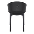 thumbnail image 5 of Luxury Commercial Living 32" Black Solid Outdoor Polypropylene Dining Chair, 5 of 9