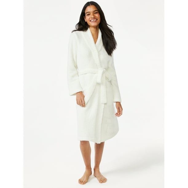 Joyspun Women's Sweater Knit Robe, Sizes up to 3X