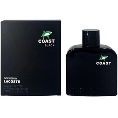 Coast Black Eau de Toilette Spray for Men, 3.4 fl oz by EBC Collection