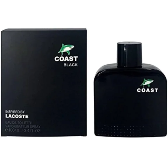 Coast Black Eau de Toilette Spray for Men, 3.4 fl oz by EBC Collection