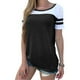 thumbnail image 2 of Camiseta de Manga Corta Jumpingount Mujer Bloques de Colores Negro S, 2 of 5