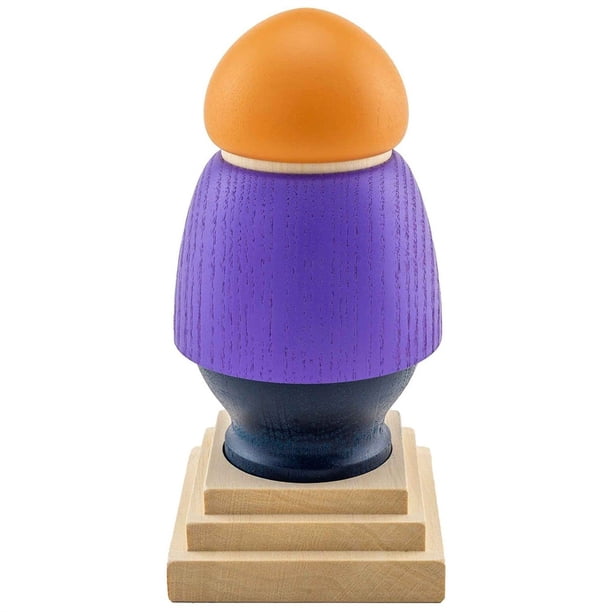 Toystoory Figuras de escultura de madera, arte 3D, artesanía, decoración de dibujos animados artificiales, accesorio de adorno, regalo para niños para Artesanía Púrpura Toystoory HA009917-01B