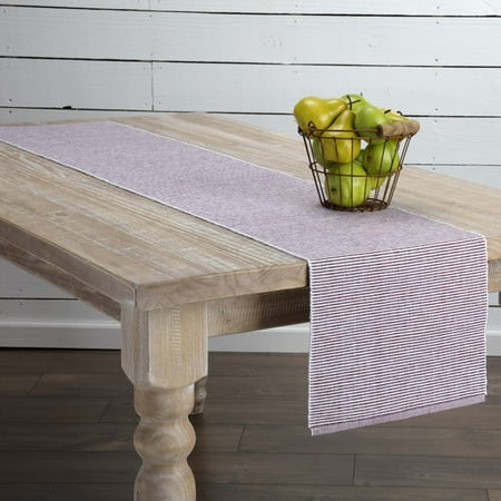Burgundy Red Farmhouse Tabletop Kitchen Ashton Cotton Striped Rectangle 13x72 Runner