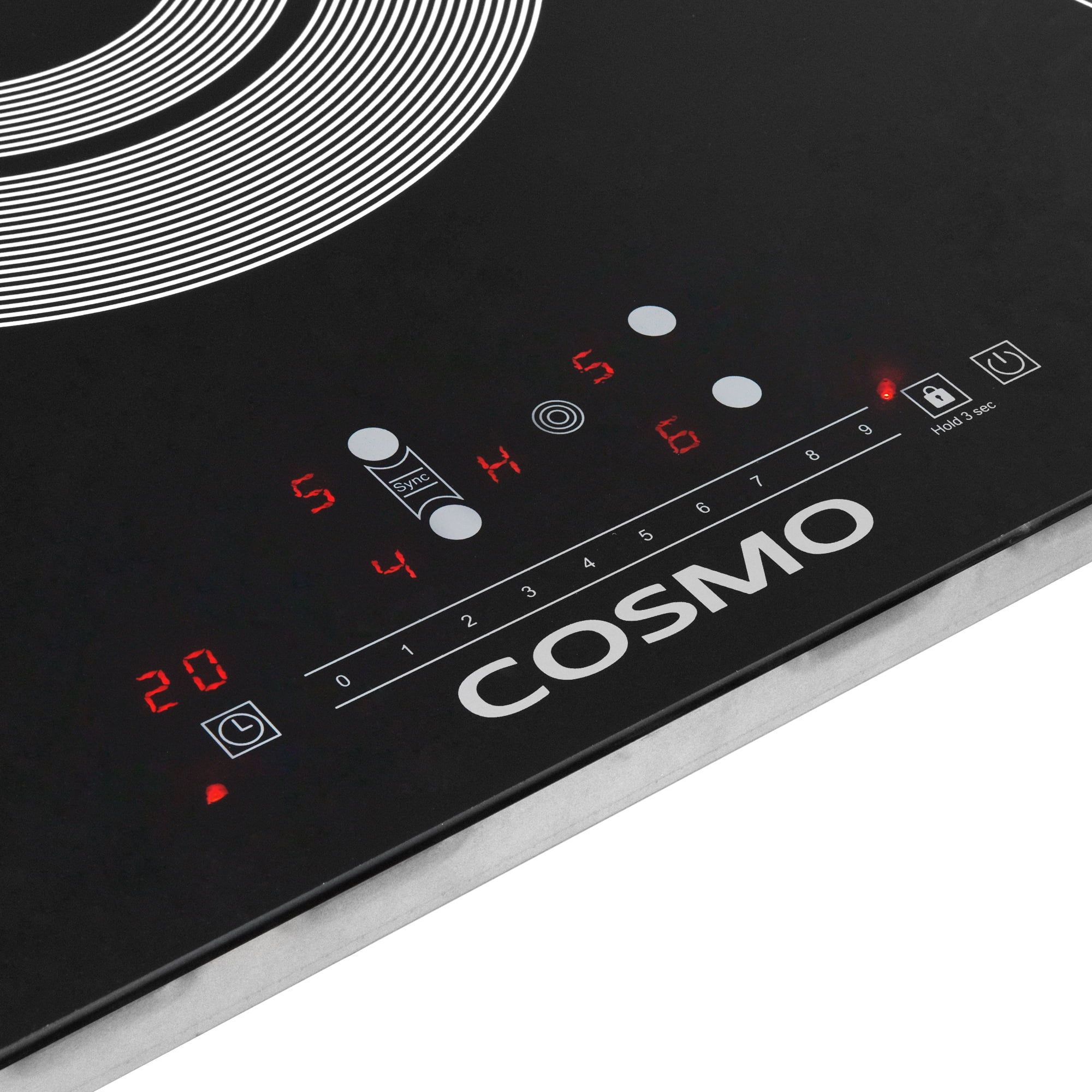 Cosmo 36 in. Electric Ceramic Glass Cooktop with 5 Burners, Triple Zone Element, Sync Burners, Hot Surface Indicator Light and Touch Controls
