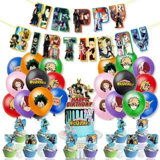  51pcs Five Nights Party Supplies Set - Include Happy Birthday  Banner, Cake Topper, Cupcake Toppers, Balloons and Tablecloth, for Kids Birthday  Decorations : Toys & Games