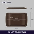 thumbnail image 2 of Circulon Nonstick Bakeware 11-Inch x 17-Inch Cookie Pan, Chocolate Brown, 2 of 10