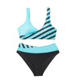 thumbnail image 4 of Huesdet Women Bikini Set Solid Color Sexy Triangle Two Piece Swimsuit(Green,M), 4 of 6