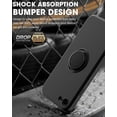 thumbnail image 4 of Funda de color sencillo para iPhone 7/8/7 Plus con soporte de anillo, placa metálica para carga magnética, diseño antigolpes y soporte giratorio de 360 grados., 4 of 5