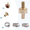 thumbnail image 6 of BCLONG /2" Garden Hose Brass Mender End Repair Kit Water Hose Male Female Connector, 6 of 11