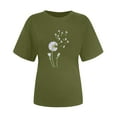 thumbnail image 3 of EQWLJWE Hauts d'Été pour Femmes Hauts Décontractés pour Femmes T-shirt Amusant Mignon à Manches Courtes Imprimé Amusant T-shirt Imprimé Hauts Blouse, 3 of 4