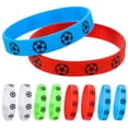 thumbnail image 1 of KAKOWELY 20 pulseras de silicona de fútbol: pulseras de equipo de fútbol para fanáticos - Pulseras de silicona impermeables para eventos deportivos y recuerdos de fiesta, 1 of 5