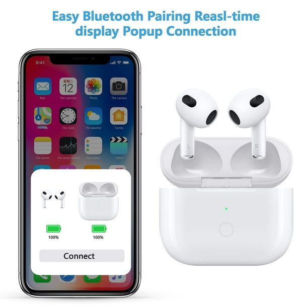 Funda De Carga Inalámbrica Para AirPods 3ª Generación - Reemplazo Original, Con Botón De Emparejamiento, 620 MAh