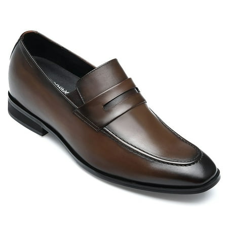 

CMR CHAMARIPA Men s Dress Shoes Invisible Height Increasing Elevator Shoes Slip On Elevated Loafers Formal Shoes That Make Men Taller 2.76 inches