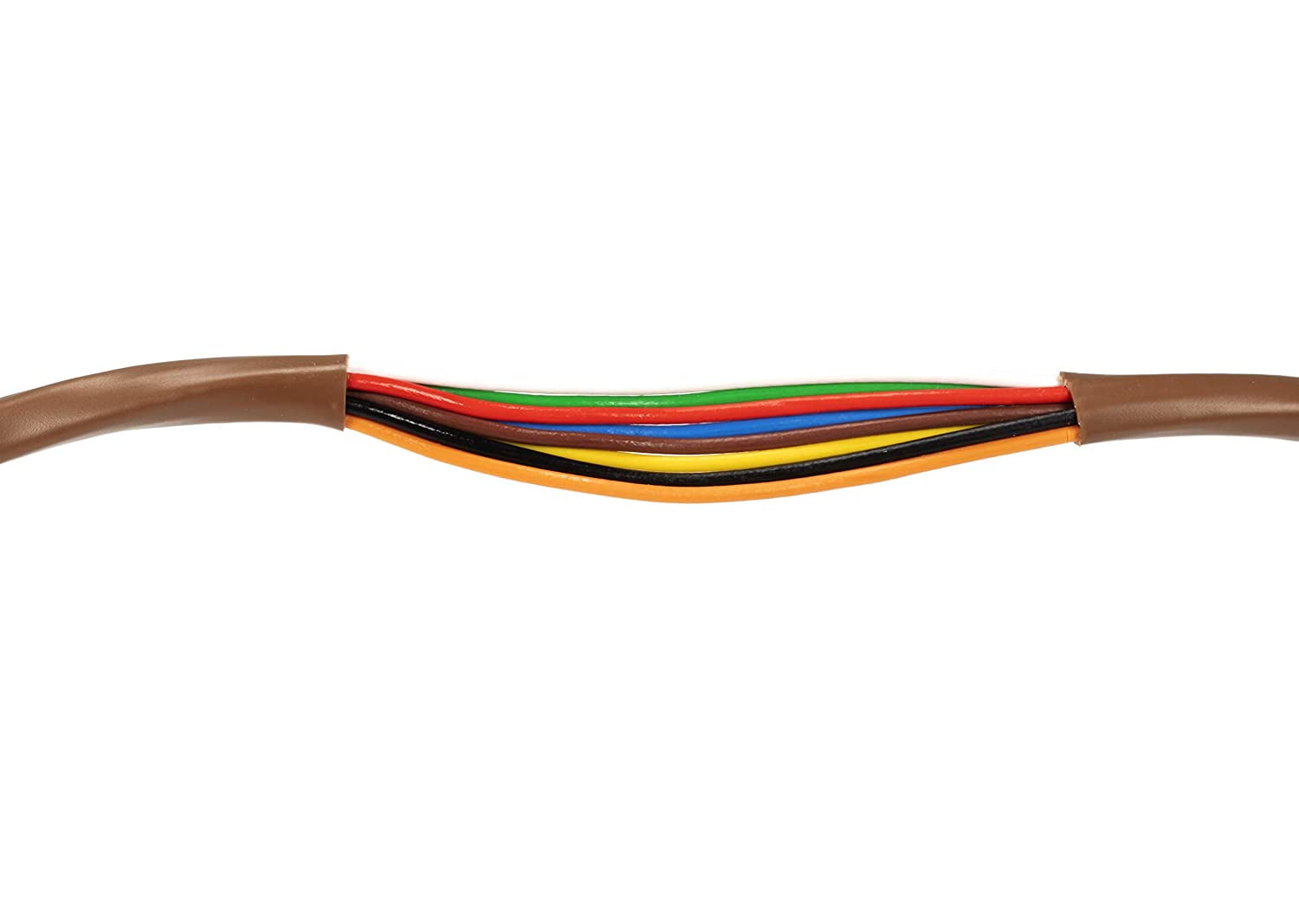 THE CIMPLE CO - Thermostat Wire 18/8 -Brown- 18-Gauge Solid Copper 8-Conductor CL2/CMR - 50ft