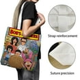 thumbnail image 3 of Bob's Burgers Bolso de tela con estampado de lienzo para mujer, bolsa de compras reutilizable y estética, con cremallera interior, regalo para mujer,40*40cm., 3 of 6