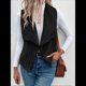 thumbnail image 4 of Chaleco Informal Sin Mangas de Felpa para Mujer, Otoño e Invierno, Tipo Cárdigan. Negro XXL, 4 of 10
