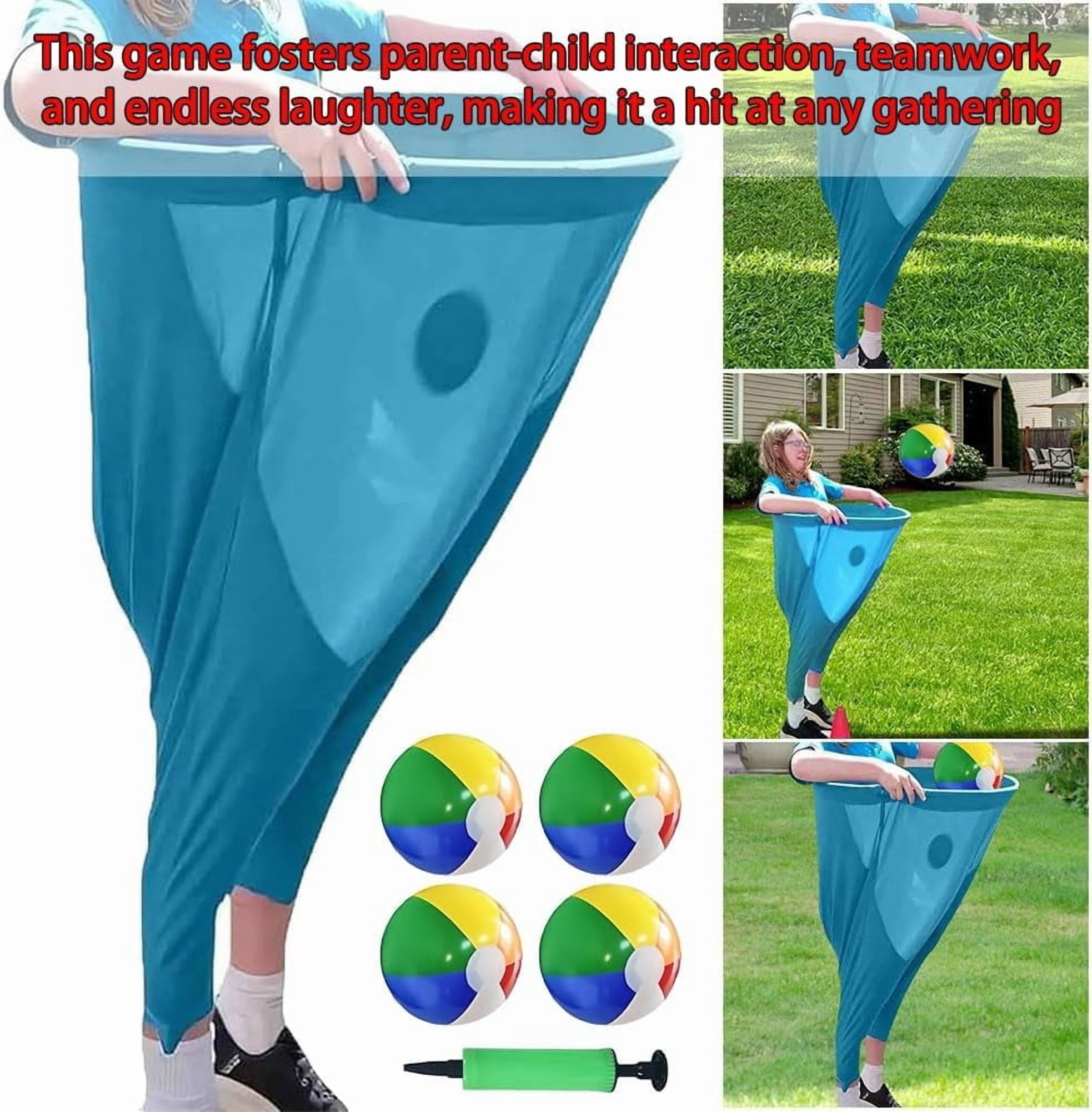 Granny Pants Yard Game, Granny Pants Outdoor Games with 4 Bouncy Balls and 1 Air Pump, Fun Family Reunion & Adult Yard Game for Groups - The Ultimate Backyard Party Tossing & Catching Games
