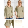 thumbnail image 2 of POENTAB Long Sleeve Shirts for Women Casual Button Down Hiking Fishing Gardening Shirt UPF 50+ UV Sun Protection Summer Fall Tops, 2 of 7