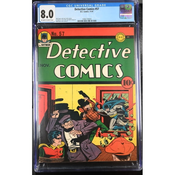Detective Comics #57 CGC VF 8.0 Batman and Robin! Ad for Superman #13! Comic Book