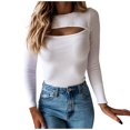 thumbnail image 2 of Idoravan Women's Plus Size Tops Clearance Womens Summer Casual Round-Neck Short Sleeve Solid Loose Shirt Blouse Tops, 2 of 8