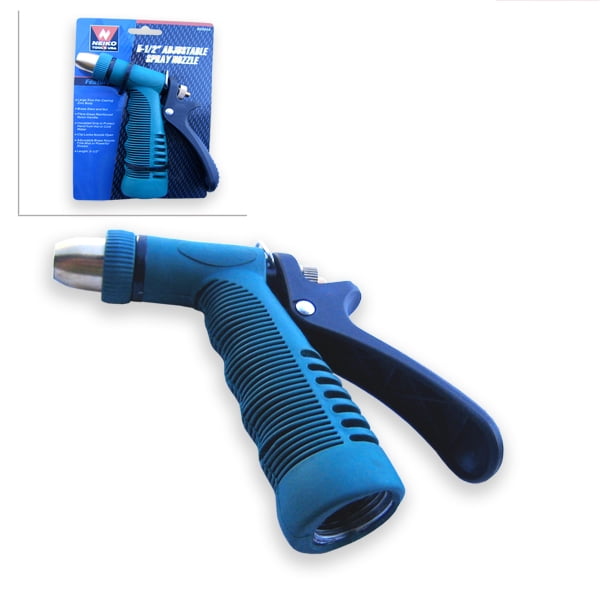 5.5" Adjustable Insulated Grip Garden Hose Water Spray Nozzle End Sprayer by