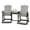 Black, Light Gray, variant on DutchCrafters Plastic Poly Outdoor Bistro Set with 2 Chairs and Attached Center Table, 3 Piece Patio Furniture Set - Amish Made in USA