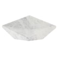 thumbnail image 6 of DecMode 10" x 10" White Marble Square Geometric Tray, 1-Piece, 6 of 9