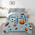 thumbnail image 2 of Erosebridal Cartoon Ball Bedding Twin Comforter Set, Basketball Down Comforter, Sports Theme Decor, Lightweight 2 Pieces, 2 of 7