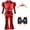 A, variant on Red Queen Style Costume Outfits Set for Halloween Christmas Cosplay Dress up with Crown Gloves