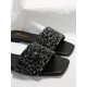 thumbnail image 4 of Women Rhinestone & Faux Pearl Decor Flat Sandals, Summer Slide Sandals, 4 of 4