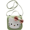thumbnail image 2 of Bolso para niños pequeños con lazo de dibujos animados, bolso cruzado con forma de gato, bolso de hombro de cuero pequeño para niñas pequeñas, bolso de mano, 2 of 4