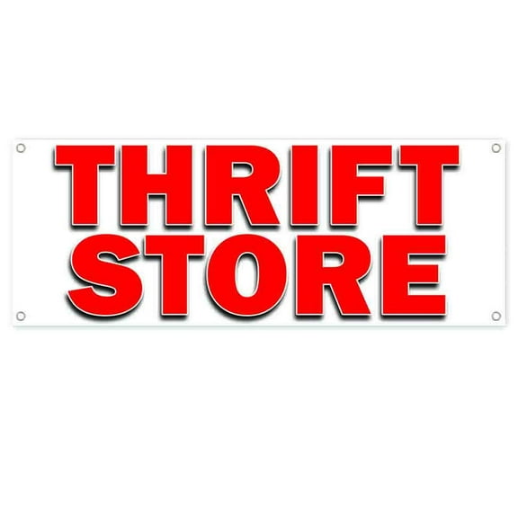 Thrift Store 13 oz Vinyl Banner With Metal Grommets