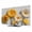 Yellow, White, Gray, variant on TV Cover Indoor, Daisy Flower Stretch TV Dust Cover Television Screen Protector, Yellow Gray Floral Minimalist White Bricks Elastic Polyester Display Covers, Monitor Slipcover for LED LCD TVs 65 Inch