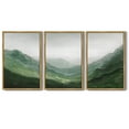 thumbnail image 5 of SHENIFY Large 24x36in3pcs Natural Framed Fog Pine Green Tree Forest Canvas Wall Art Nordic Nature Modern Mountain Artwork Prints Decor, 5 of 5