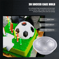 thumbnail image 2 of 1 molde para tarta de fútbol en forma de media luna 3D de 8 pulgadas de grosor, de aleación de aluminio, para hornear cumpleaños, 2 of 7