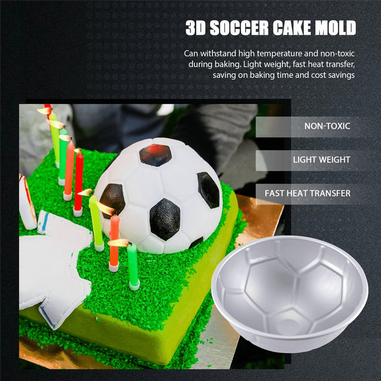Football silicone mould for ice cubes and for baking 4-grid