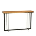 thumbnail image 3 of DecMode Brown Wood Industrial Console Table, 3 of 9
