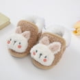 thumbnail image 2 of UngA Baby Girl Shoes Baby Booties Cozy Fleece Slippers Soft Baby Shoes With Gripper Soles, Winter Warm Infant Newborn Crib Sock Shoes Khaki,5.5, 2 of 2