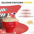 thumbnail image 4 of Original Salbree Microwave Popcorn Popper, Silicone Popcorn Maker, Collapsible Bowl - The Most Colors Available (Blue), 4 of 10