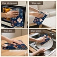 thumbnail image 6 of 2 Pcs Funny Kitchen Towels,Dark Blue Chicken Floral Pattern Microfiber Dish Towels,Kitchen Tea Towels,Kitchen Towel Set (18" X 26"), 6 of 7