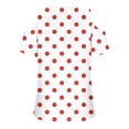 thumbnail image 4 of Womens Fashion Casual Print Short Sleeve Round-Neck Blouses Shirts, 4 of 4